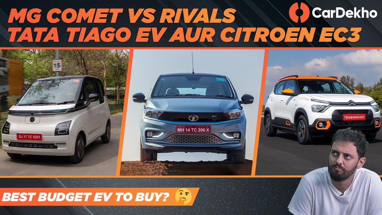 MG Comet EV Vs Tata Tiago EV Vs Citroen eC3 | Price, Range, Features & More |Which Budget EV To Buy?