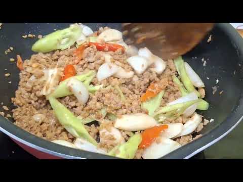 หมูสับผัดพริก|แบบแห้ง|byค