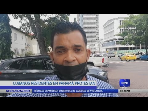 Cubanos residentes en Panamá realizan protestan