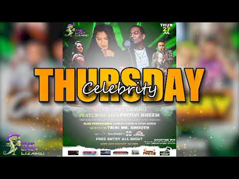 The Lazy Lizard Restaurant and Bar presents Celebrity Thursday 27TH July