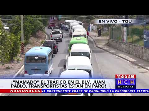 ¡Caos vial! Con una caravana hacia el IHTT, transportistas protestan en la capital
