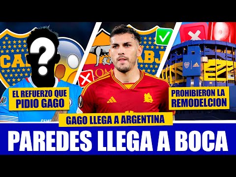 El REFUERZO CRACK que GAGO PIDIÓ para BOCA! ? CANCELAN la REMODELACION de la BOMBONERA? ? Llega Gago