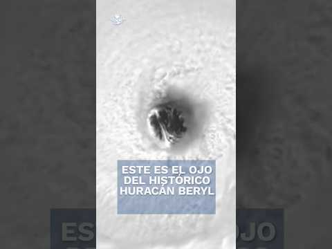 Las impresionantes imágenes del ojo del huracán Beryl ##shorts