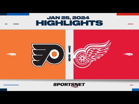 NHL Highlights | Flyers vs. Red Wings - January 25, 2024