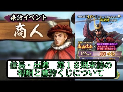 【信長出陣】第18期来訪の報酬と鷹狩くじについて【無微・新規向け】