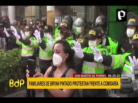 SMP: Familiares de Bryan Pintado protestan frente a comisaría
