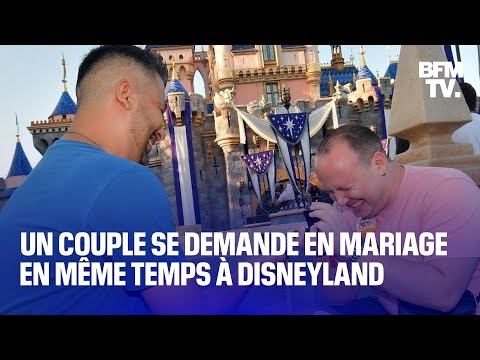 Un couple se demande en mariage en même temps à Disneyland