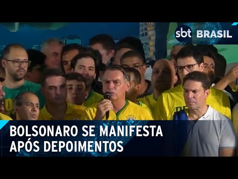 Bolsonaro se manifesta após depoimentos sobre possível golpe | SBT Brasil (16/03/24)