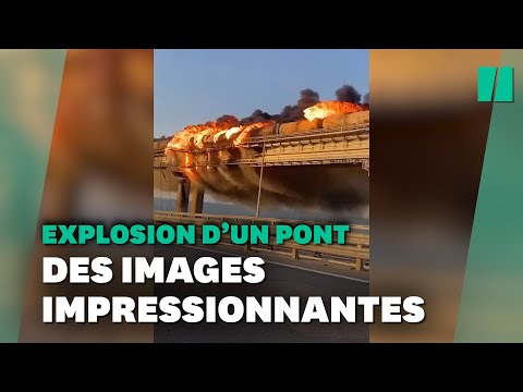 Guerre en Ukraine : le pont de Crimée face à un impressionnant incendie