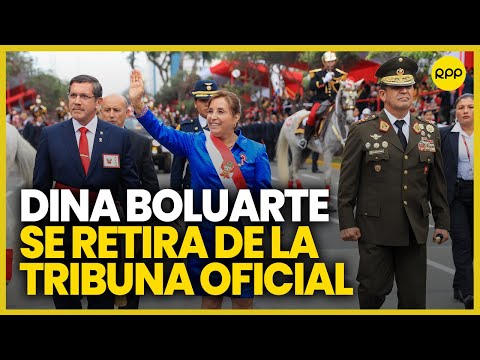 Gran Parada y Desfile Cívico Militar: así fue el retiro de Dina Boluarte de la Tribuna Oficial