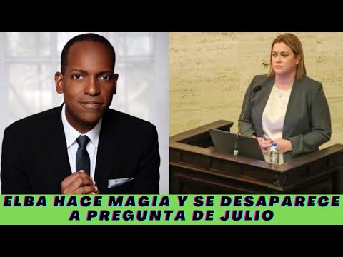 Elba Aponte se desaparece a pregunta de Julio Rivera Saniel