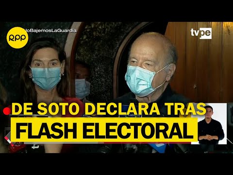 ?EN VIVO| Hernando de Soto declara tras recibir primeros resultados