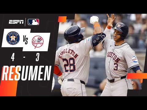Resumen | Astros 4-3 Yankees | MLB | Astros evita la barrida ante Yankees