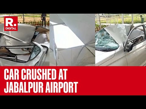 Section Of Rooftop Collapses At Newly Renovated Dumna Airport In Jabalpur, Crushes Car | Video