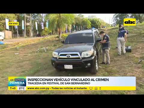 Criminalística inspecciona vehículo del fallecido Marcos Rojas