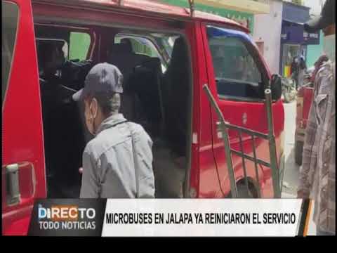 Microbuses en Jalapa ya reiniciaron el servicio