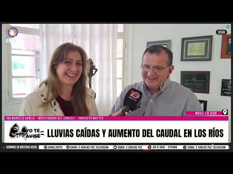 Lluvias caídas y aumento del caudal en los ríos