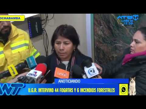 UGR interviene en 44 fogatas y 6 incendios forestales en Cochabamba durante la noche de San Juan
