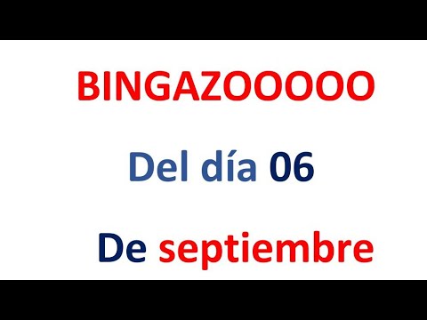 BINGAZOOOOO súper palé del día 06 de septiembre, El campeón de los números