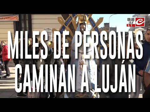 Miles de personas participan de la 50° peregrinación a la Virgen de Luján