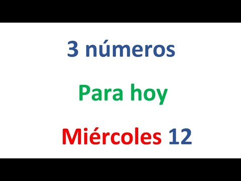 3 números para hoy Miércoles 12 de FEBRERO, EL CAMPEÓN DE LOS NÚMEROS