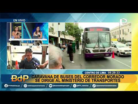 Buses del Corredor Morado harán plantón en sede del Ministerio de Transportes