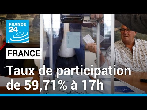 Élections législatives : taux de participation de 59,71% à 17h, le plus élevé depuis 1981