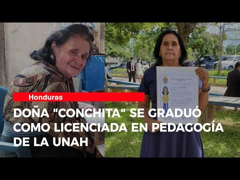 Doña Conchita se graduó como licenciada en Pedagogía de la Unah