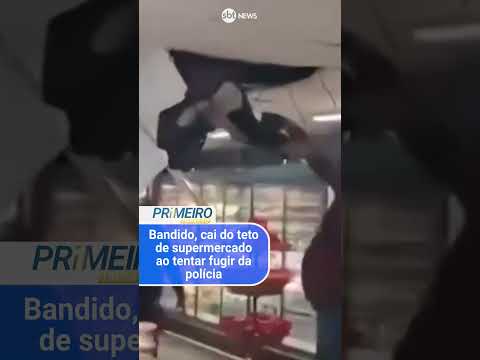 Policiais detêm ladrão escondido no teto de mercado no RJ