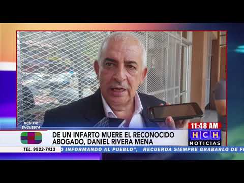 Fallece en la capital hondureña el abogado Daniel Rivera Mena