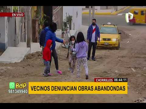 Chorrillos: vecinos denuncian obras abandonadas