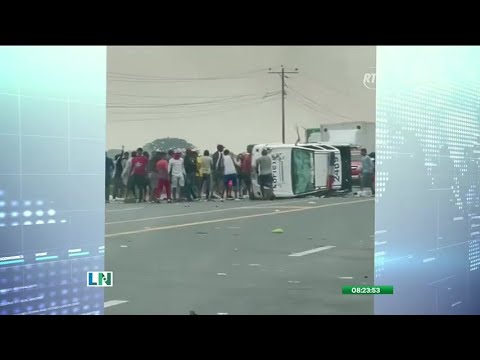 Manifestantes atacaron una patrulla policial y agredieron a los oficiales en Guayas