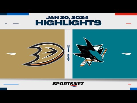 NHL Highlights | Ducks vs. Sharks - January 20, 2024