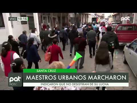 Maestros urbanos marchan en Santa Cruz