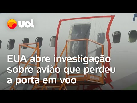 Boeing da Alaska Airlines: EUA abre investigação sobre avião perdeu a tampa da porta em voo