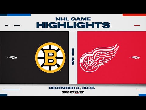 NHL Highlights | Bruins vs. Red Wings - December 2, 2025