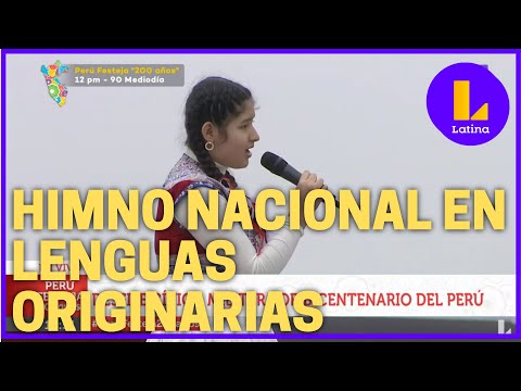 ? Soprano Claudia Espinoza cantó el Himno Nacional en lenguas originarias