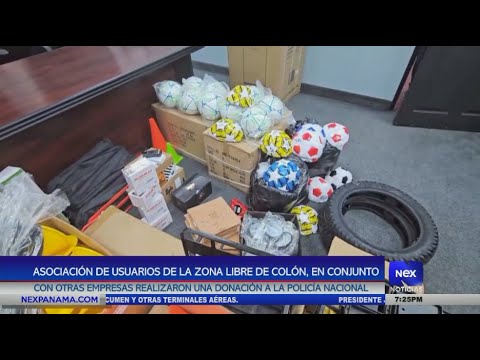 Asociacio?n de usuarios de la Zona Libre de Colo?n y otras empresas realizan donacio?n a la Polici?a