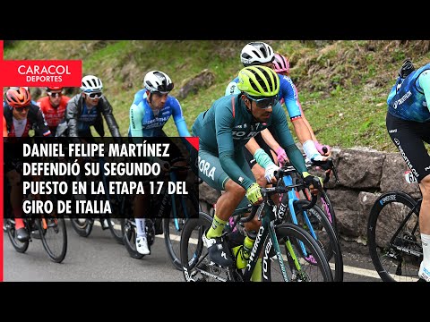 Daniel Felipe Martínez defendió su segundo puesto en la etapa 17 del Giro de Italia