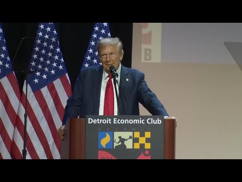 Trump insults Detroit, blasts hurricane disaster response while campaigning in the Motor City