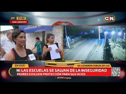 Robaron cables de luz de una escuela en San Lorenzo