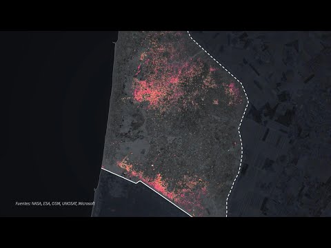 MAPA ANIMADO : edificios destruidos en la Franja de Gaza | AFP