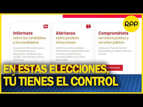 Contraloría ofrece plataforma para denunciar infracciones de candidatos