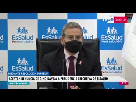 Aceptan renuncia de Gino Dávila al cargo de presidente ejecutivo de EsSalud