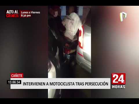 Cañete: motociclista ebrio protagoniza persecución policial