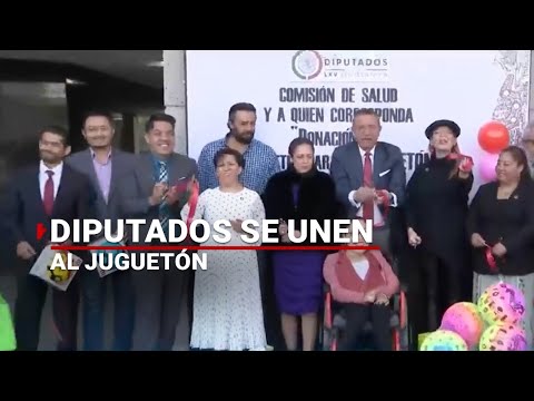 Diputados de todos los partidos se unieron al Juguetón Azteca