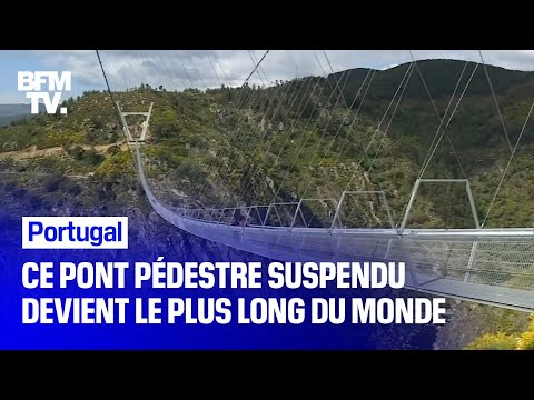 Le pont pédestre suspendu le plus long du monde s'est ouvert au Portugal