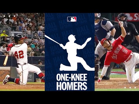 10 minutes of MLB players hitting homers ON ONE KNEE! (Ft. Adrian Beltré, Rizzo, Andrelton & MORE)