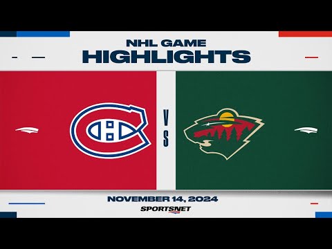 NHL Highlights | Wild vs. Canadiens - November 14, 2024