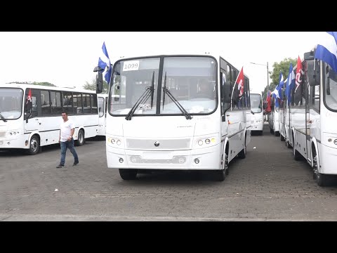 Salen hacia León y Chinandega 95 nuevos buses rusos